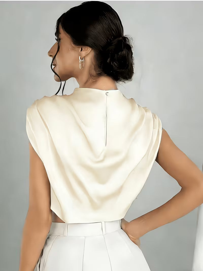 DRAPESOIE | BLUSA DE SATEN DRAPEADA