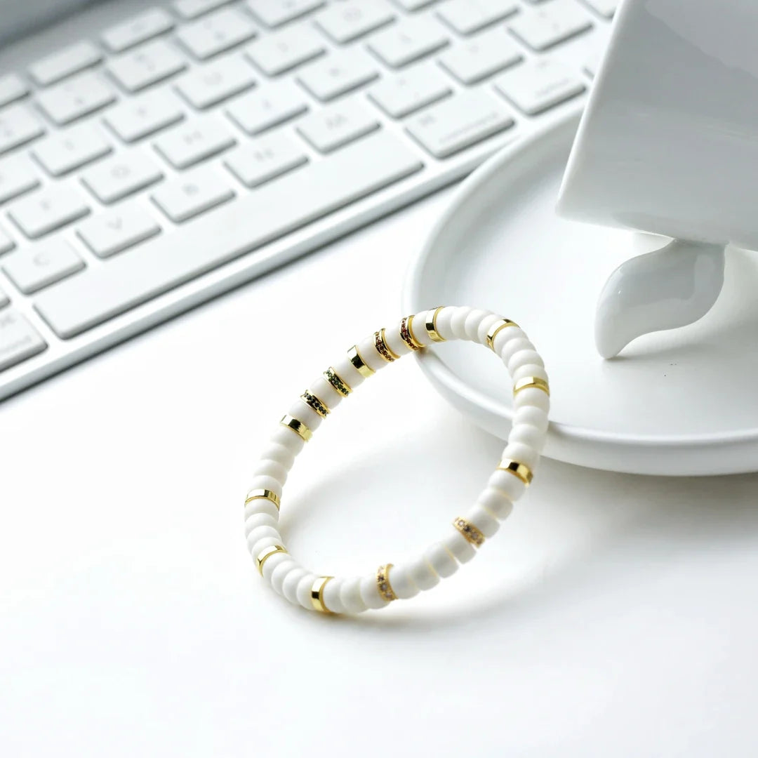 IVOIRINE | PULSERA BODHI ECOLOGICA BLANCA ORIGINAL