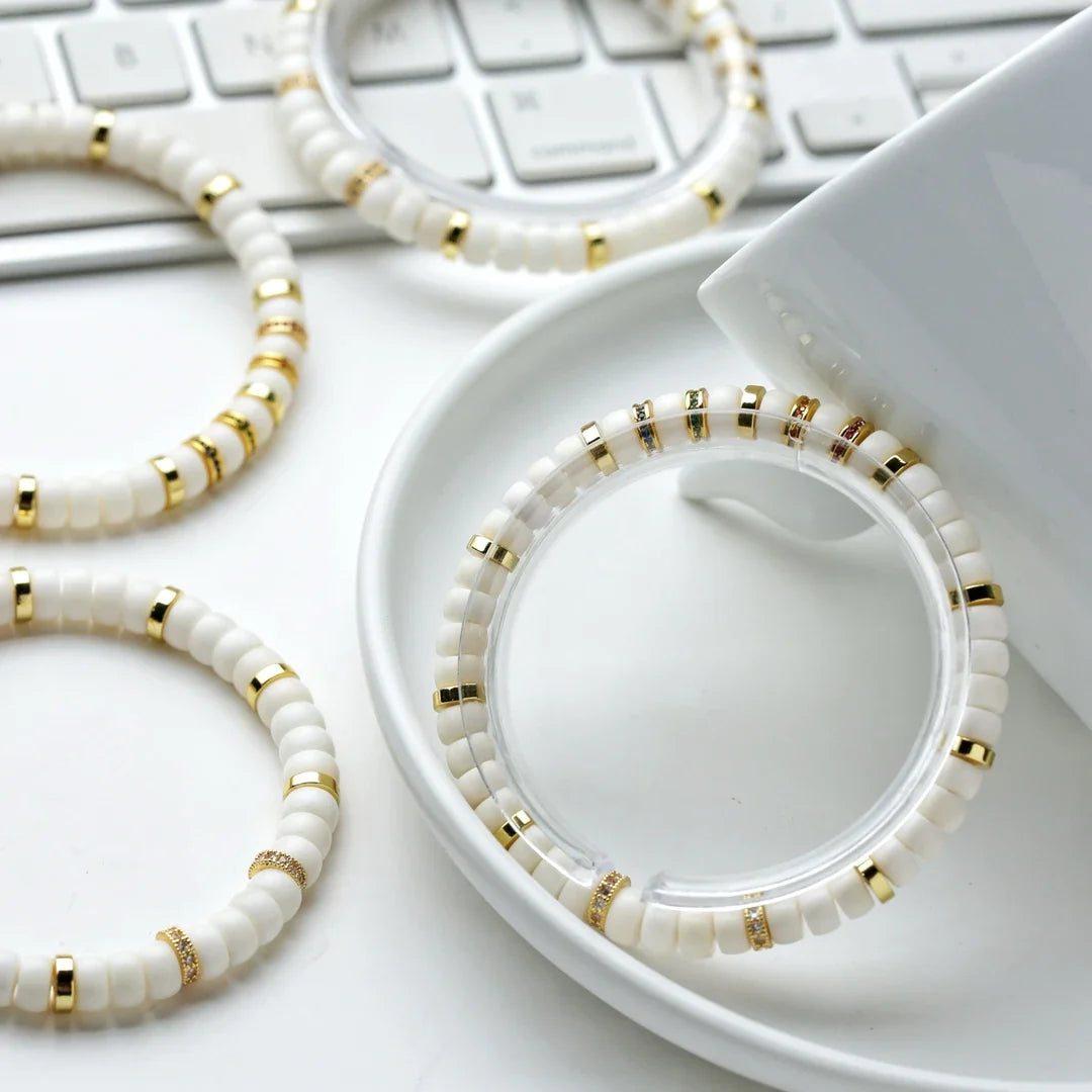 IVOIRINE | PULSERA BODHI ECOLOGICA BLANCA ORIGINAL