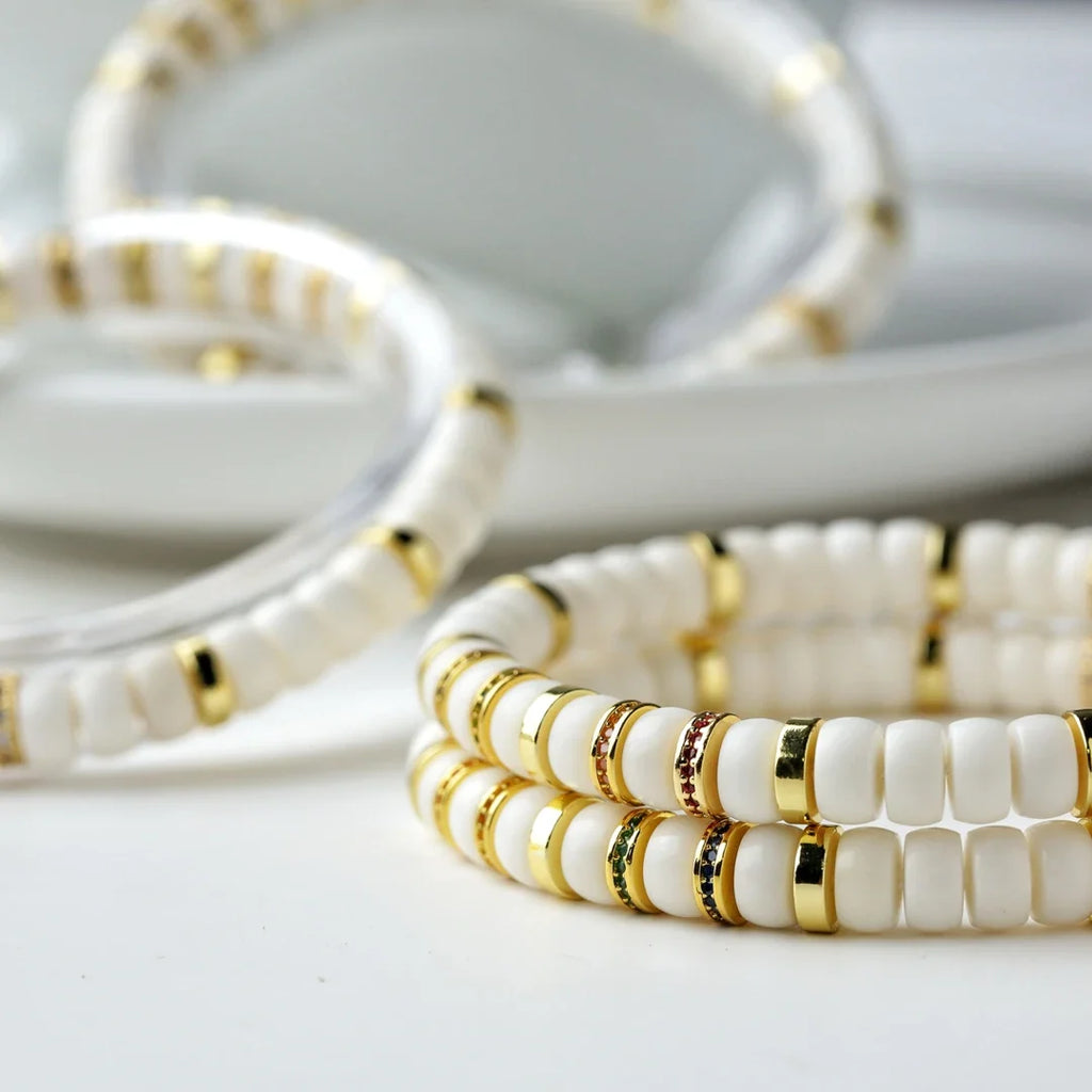 IVOIRINE | PULSERA BODHI ECOLOGICA BLANCA ORIGINAL