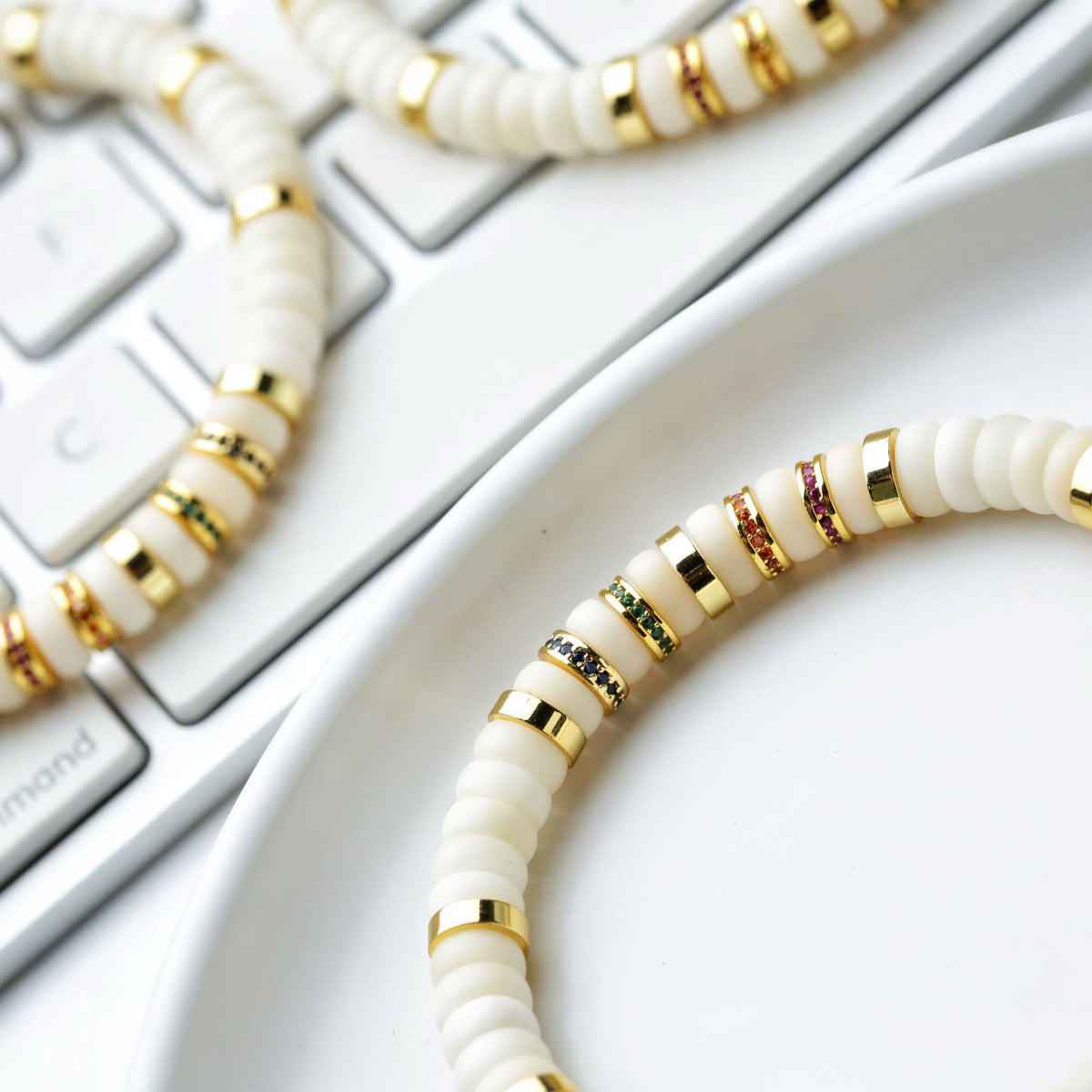 IVOIRINE | PULSERA BODHI ECOLOGICA BLANCA ORIGINAL
