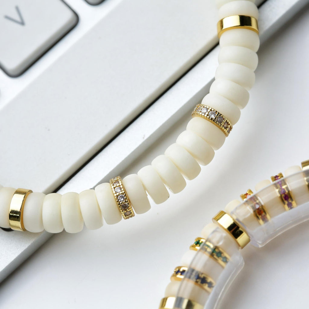 IVOIRINE | PULSERA BODHI ECOLOGICA BLANCA ORIGINAL