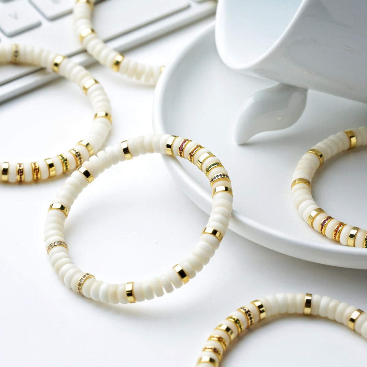 IVOIRINE | PULSERA BODHI ECOLOGICA BLANCA ORIGINAL