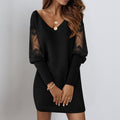 Vestido con mangas de encaje