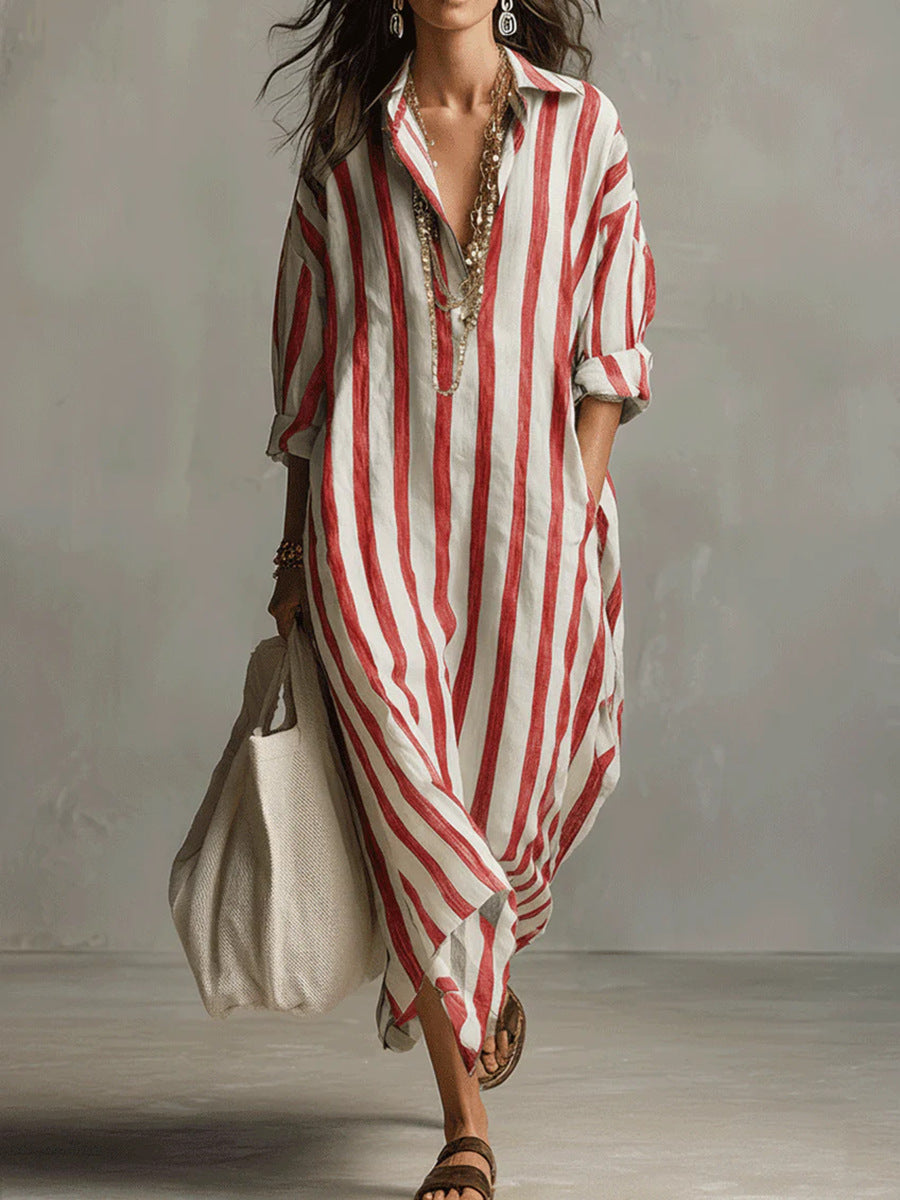 Vestido maxi de lino ligero y fresco