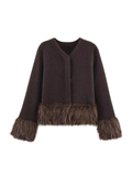 GARNITURFUR | CHAQUETA CON RIBETE DE PIEL
