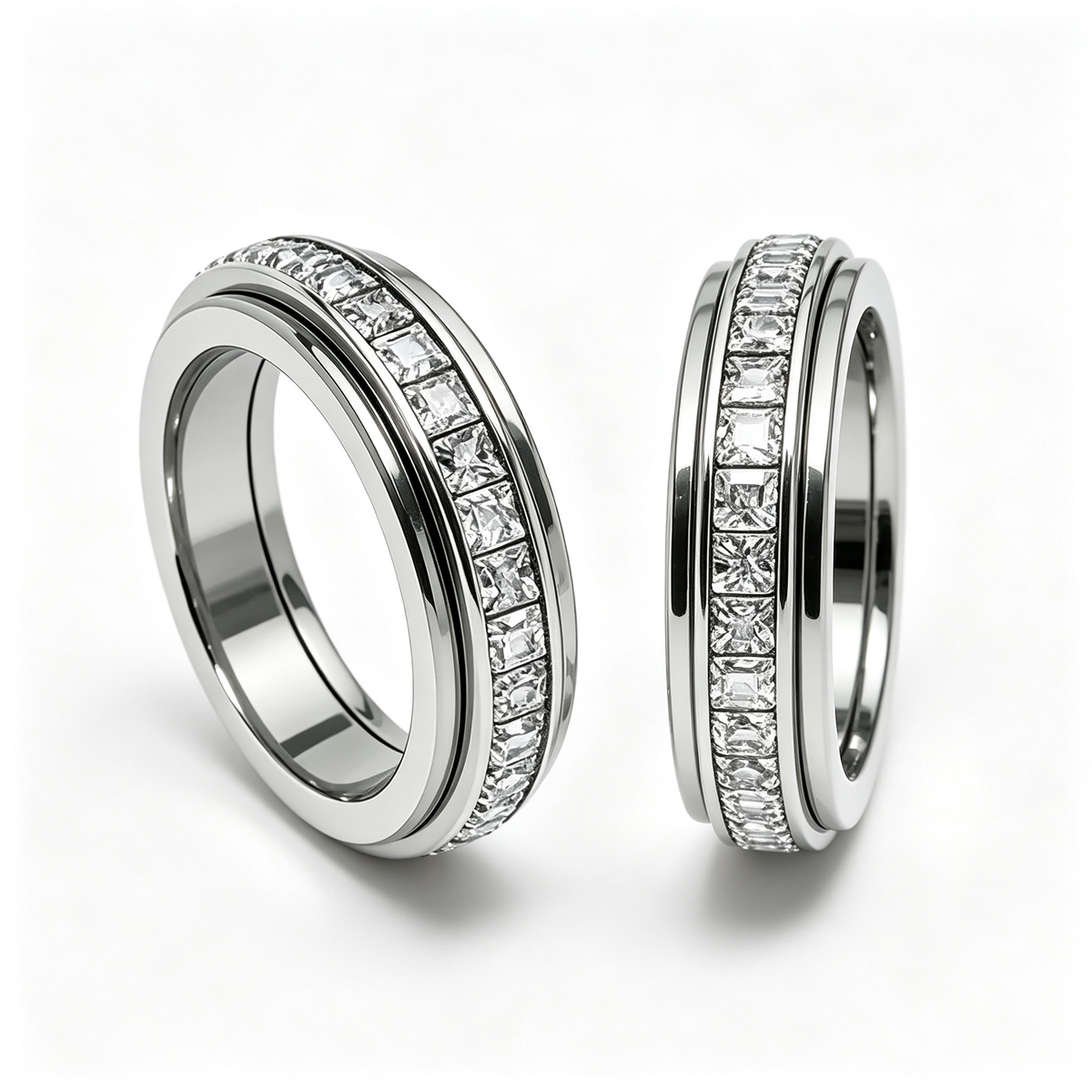 SPINORE | ANILLO FIDGET GIRATORIO DE ACERO TITANIO
