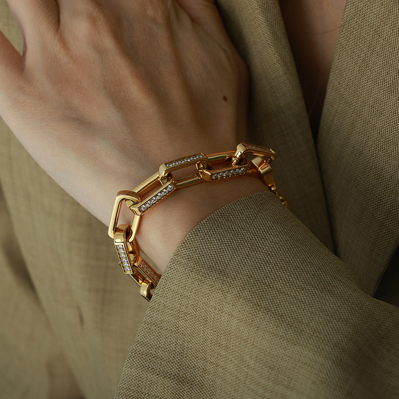 CARRATINE | PULSERA CUADRADA DE ZIRCON