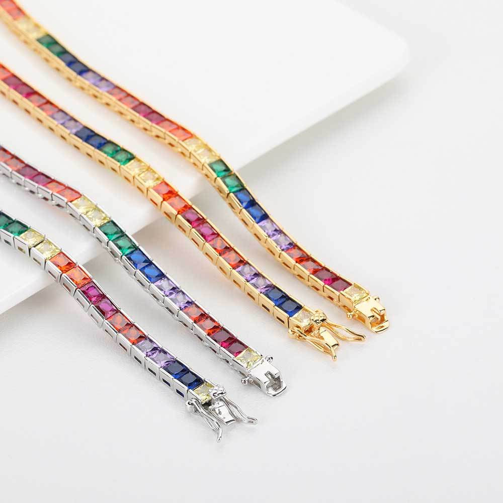 JOYARCOIRIS | PULSERA TENNIS DE ZIRCONIA DE COLORES