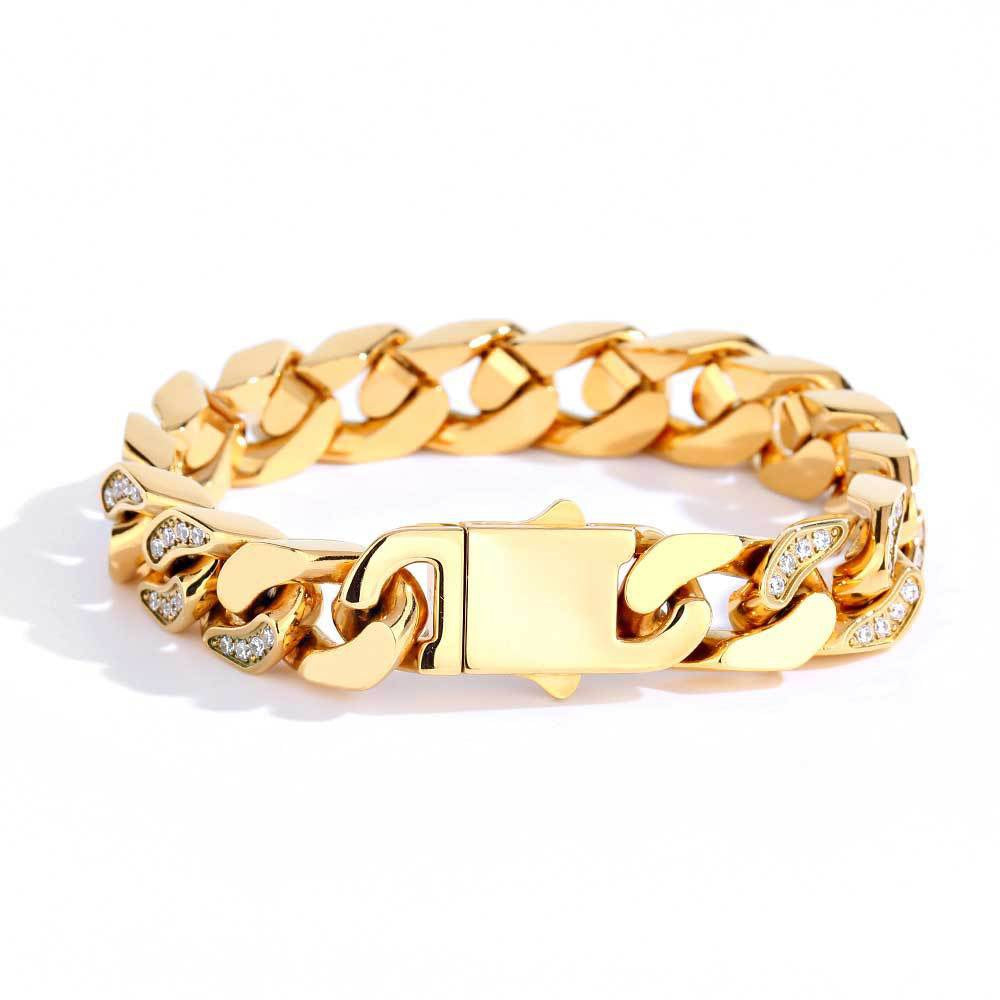 LUXENOVA | PULSERA/COLLAR CUBANO DE ZIRCON