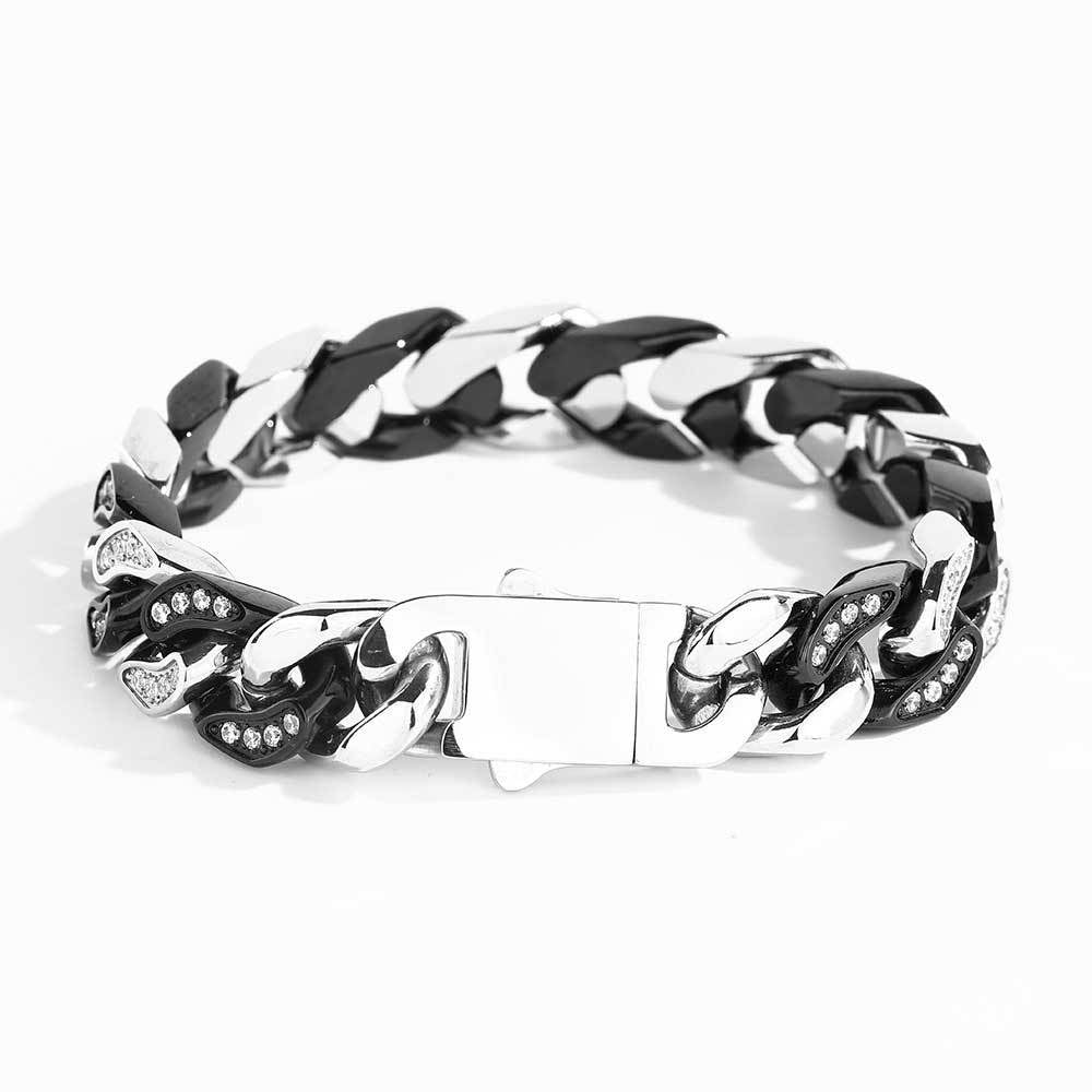 LUXENOVA | PULSERA/COLLAR CUBANO DE ZIRCON