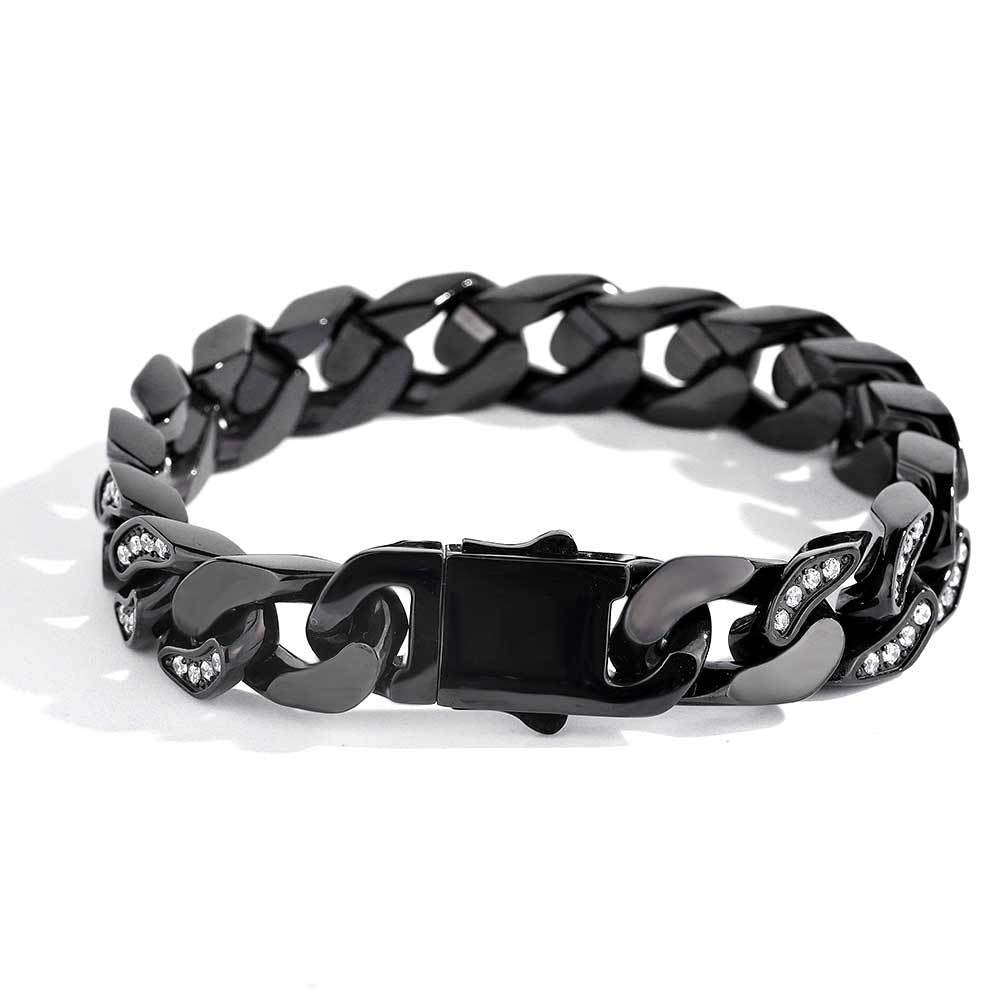 LUXENOVA | PULSERA/COLLAR CUBANO DE ZIRCON
