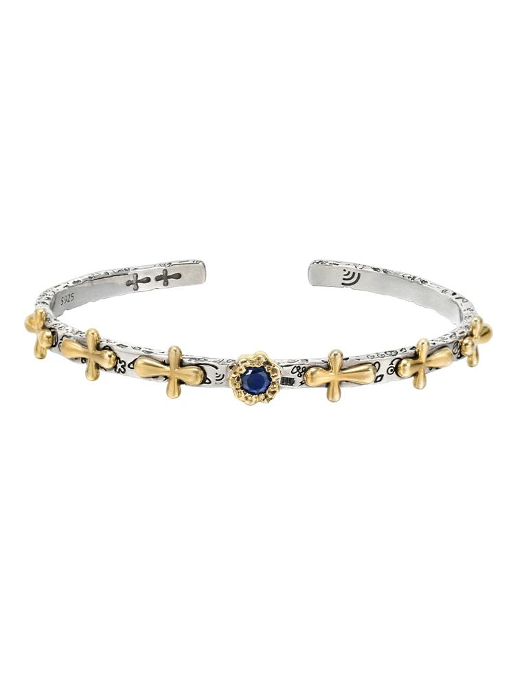 RELIQUAIRE | PULSERA VINTAGE DE CRUZ EN PLATA 925