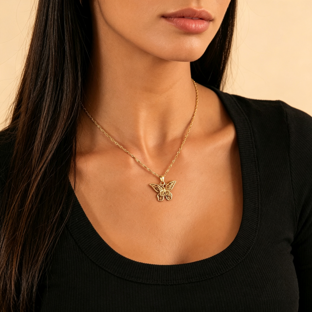 LUCIOLETTE | COLLAR CON COLGANTE DE MARIPOSA LUMINOSA
