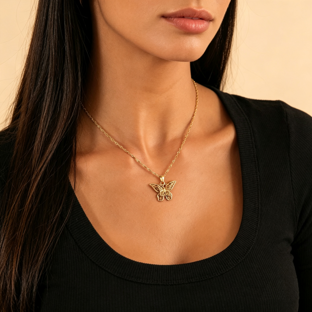 LUCIOLETTE | COLLAR CON COLGANTE DE MARIPOSA LUMINOSA