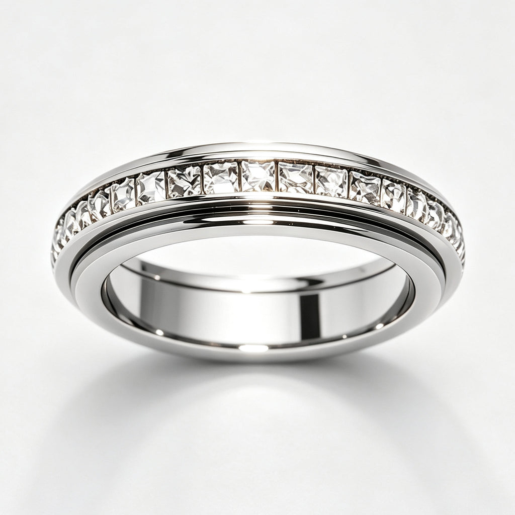 SPINORE | ANILLO FIDGET GIRATORIO DE ACERO TITANIO