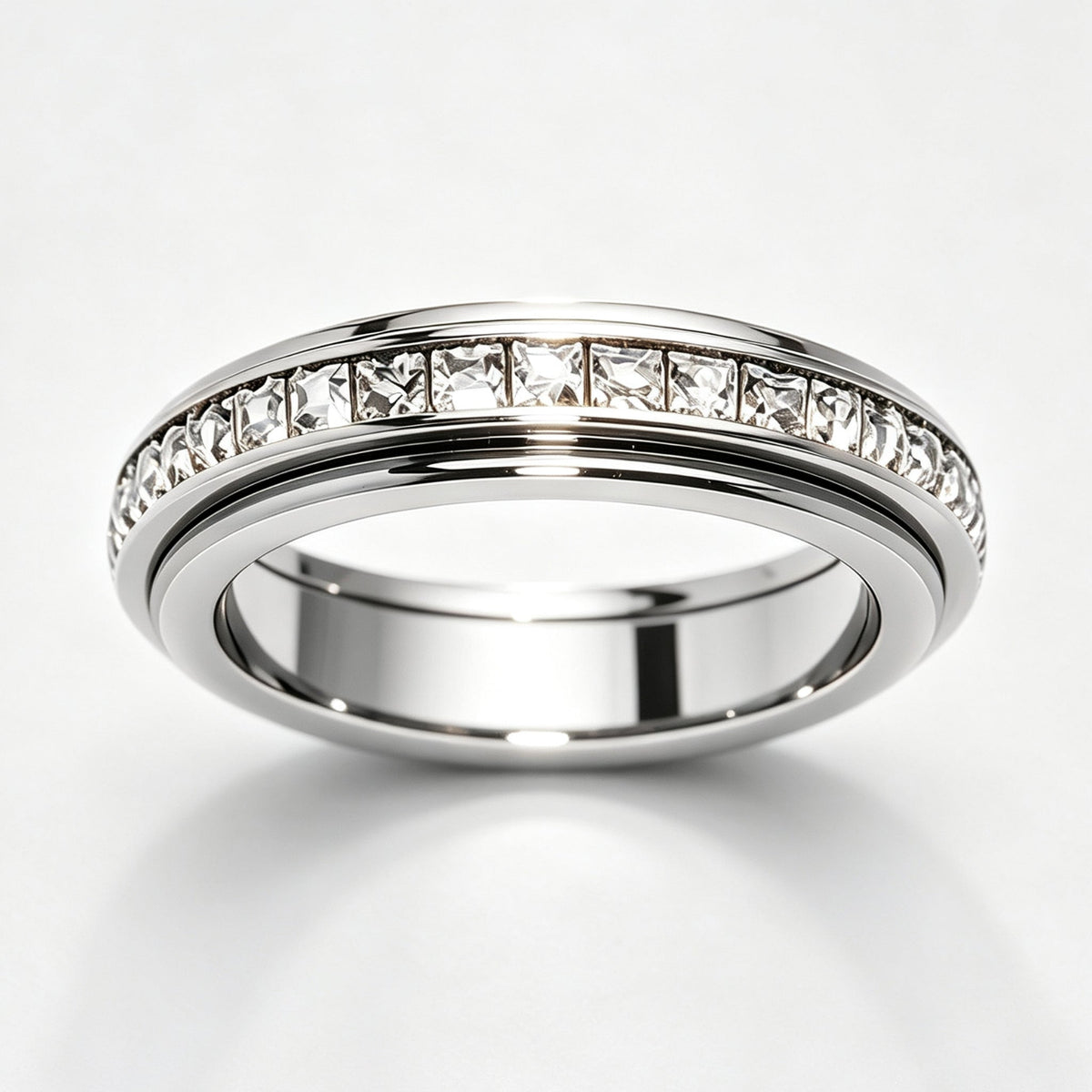 SPINORE | ANILLO FIDGET GIRATORIO DE ACERO TITANIO