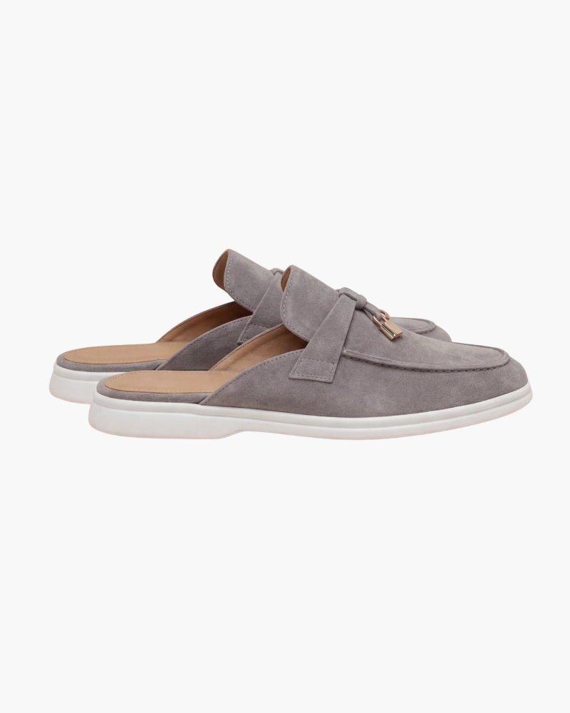 Mules de Ante Riviera - Gris claro