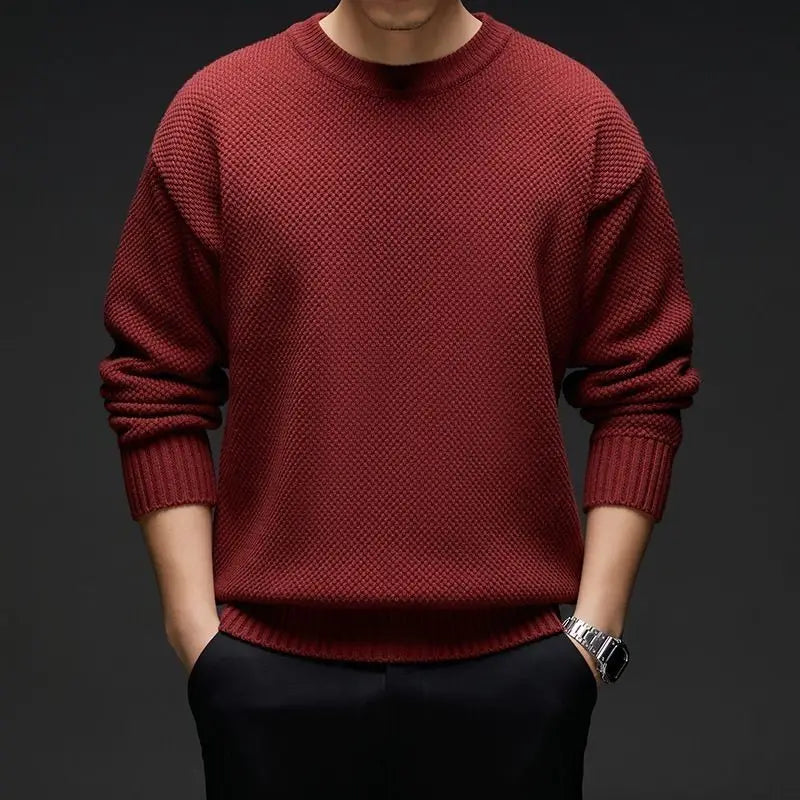 GAUFRELINE | SUETER DE CUELLO REDONDO TEJIDO WAFFLE