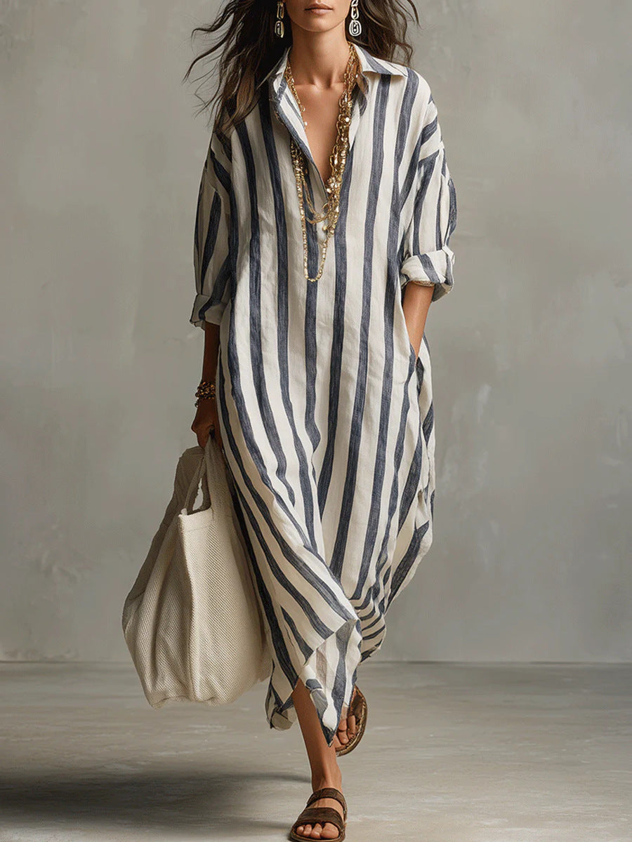 Vestido maxi de lino ligero y fresco