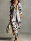 Vestido maxi de lino ligero y fresco