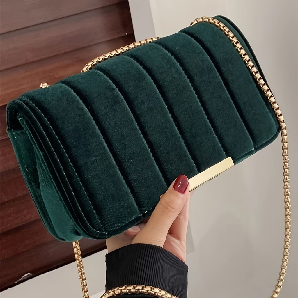 VELOURCHAINE | CLUTCH DE TERCIOPELO CON CADENA