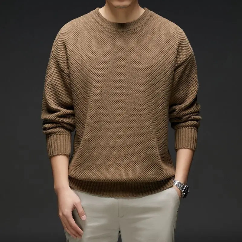 GAUFRELINE | SUETER DE CUELLO REDONDO TEJIDO WAFFLE
