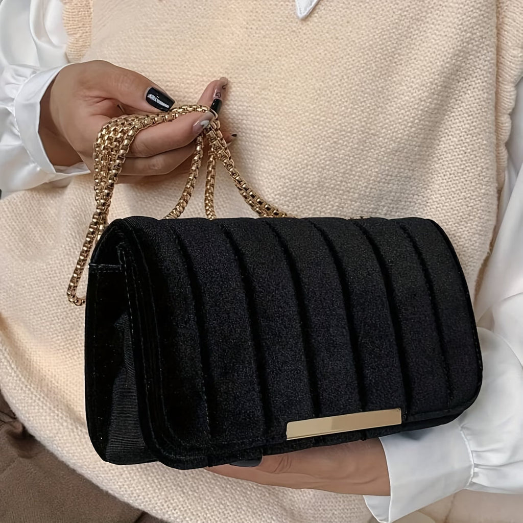 VELOURCHAINE | CLUTCH DE TERCIOPELO CON CADENA