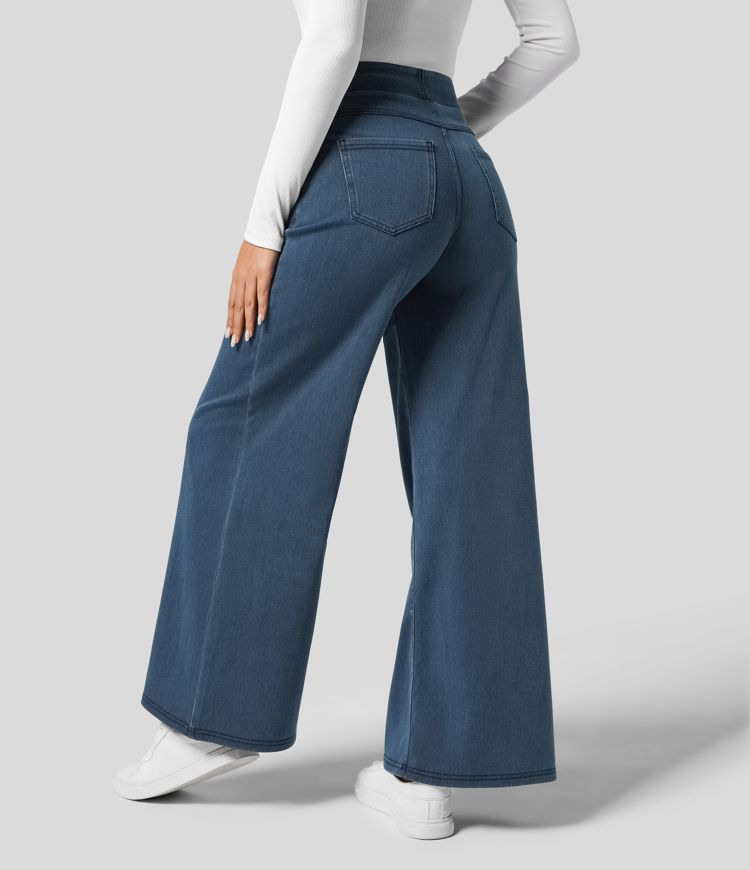 Pantalones cómodos, de cintura alta y elásticos