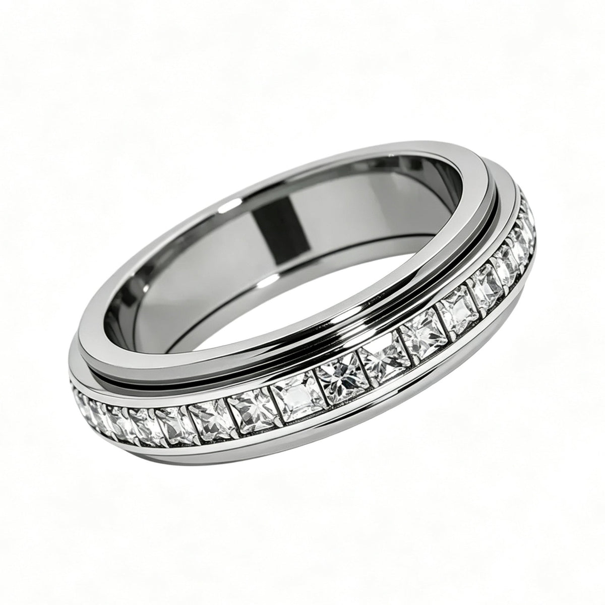 SPINORE | ANILLO FIDGET GIRATORIO DE ACERO TITANIO