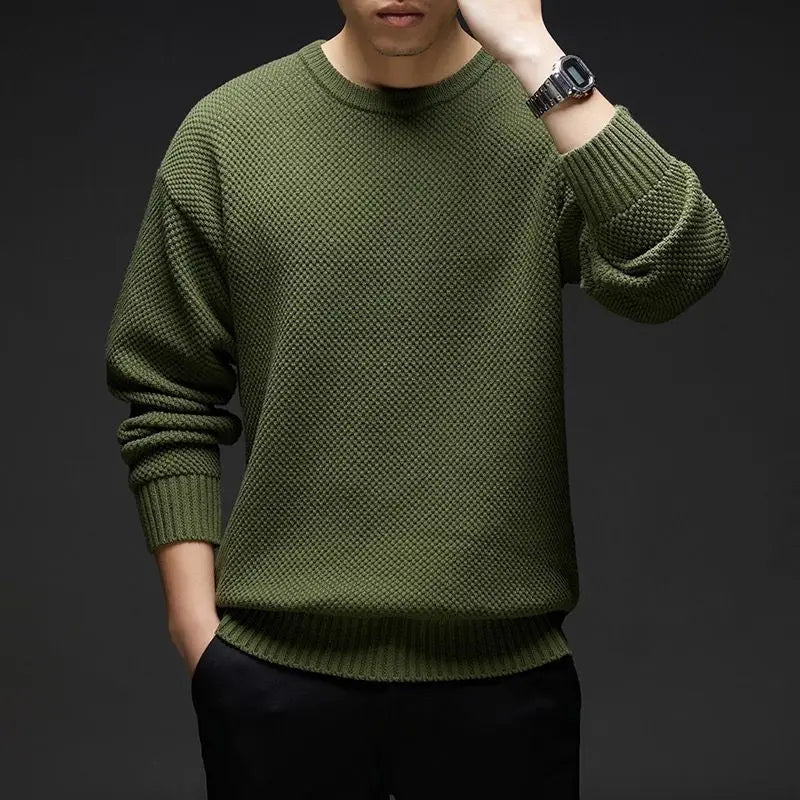 GAUFRELINE | SUETER DE CUELLO REDONDO TEJIDO WAFFLE