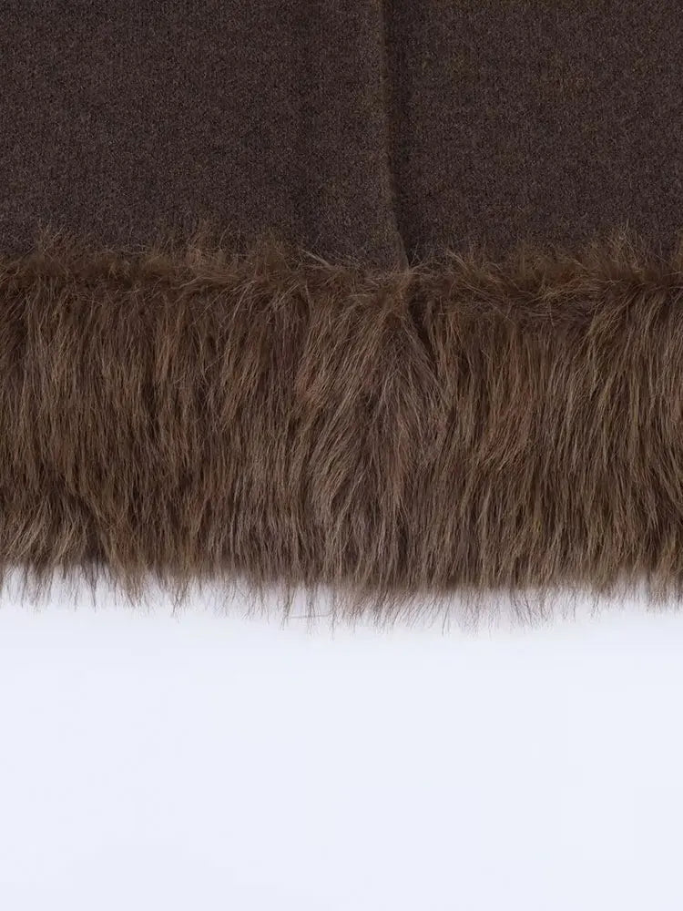 GARNITURFUR | CHAQUETA CON RIBETE DE PIEL
