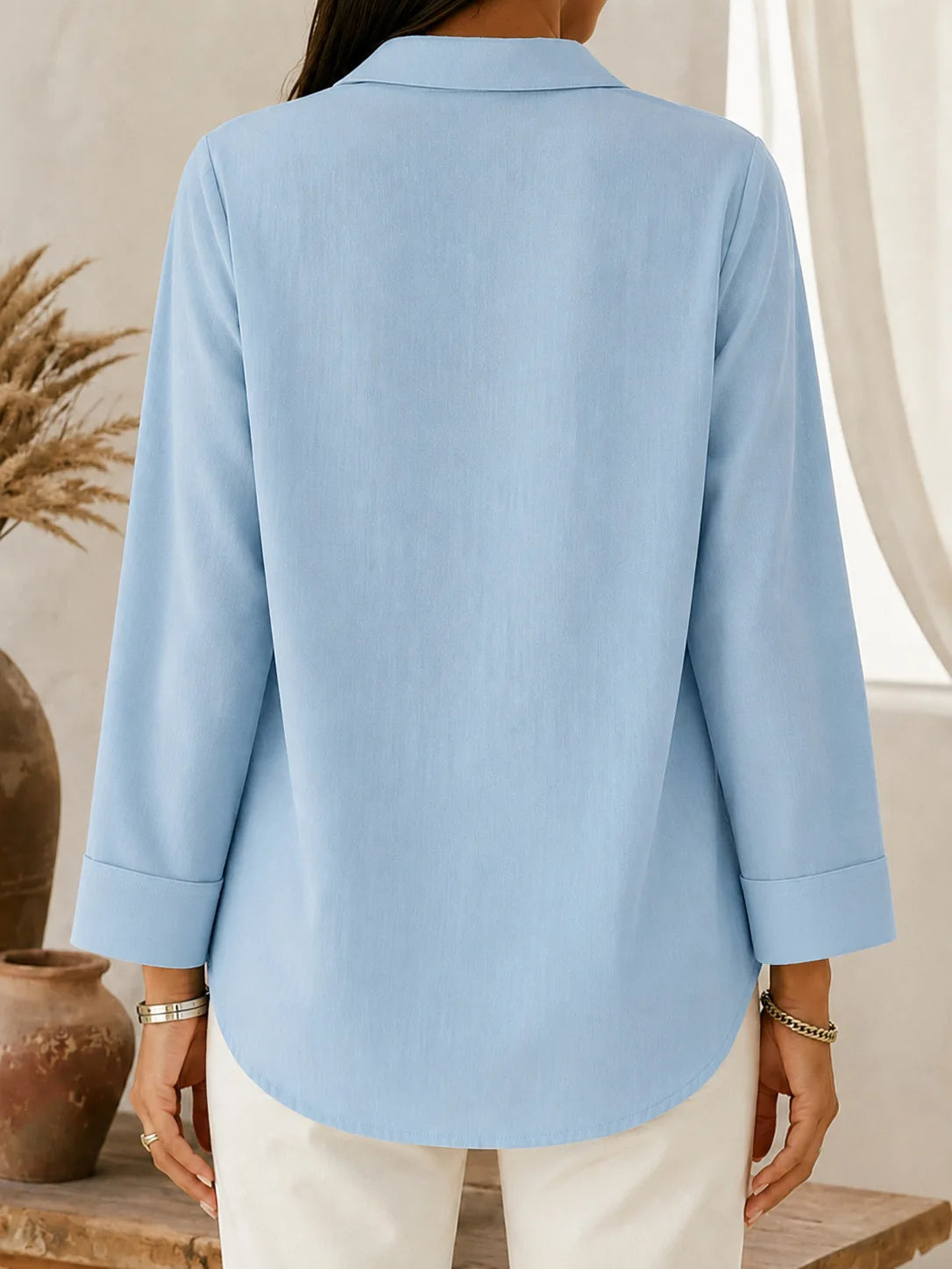 CHALINE | BLUSA CON CUELLO CHAL