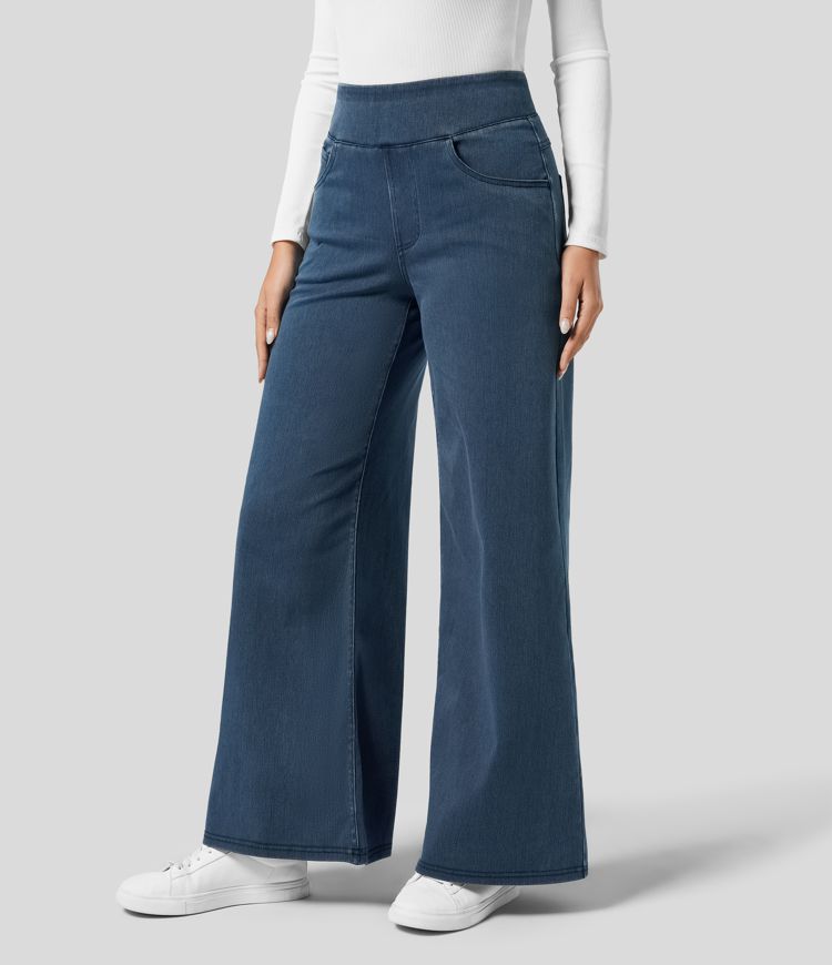 Pantalones cómodos, de cintura alta y elásticos