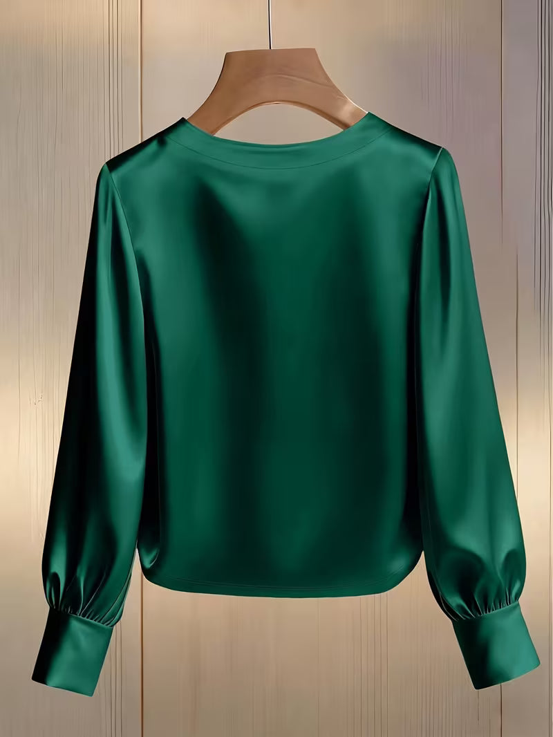 PERLESOIE | BLUSA DE SATEN CON PERLAS