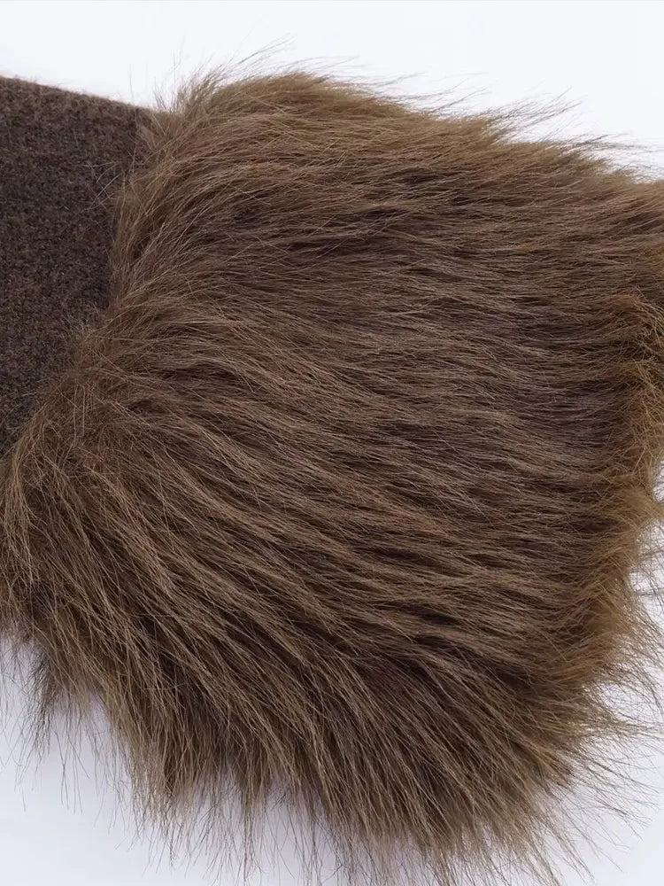 GARNITURFUR | CHAQUETA CON RIBETE DE PIEL