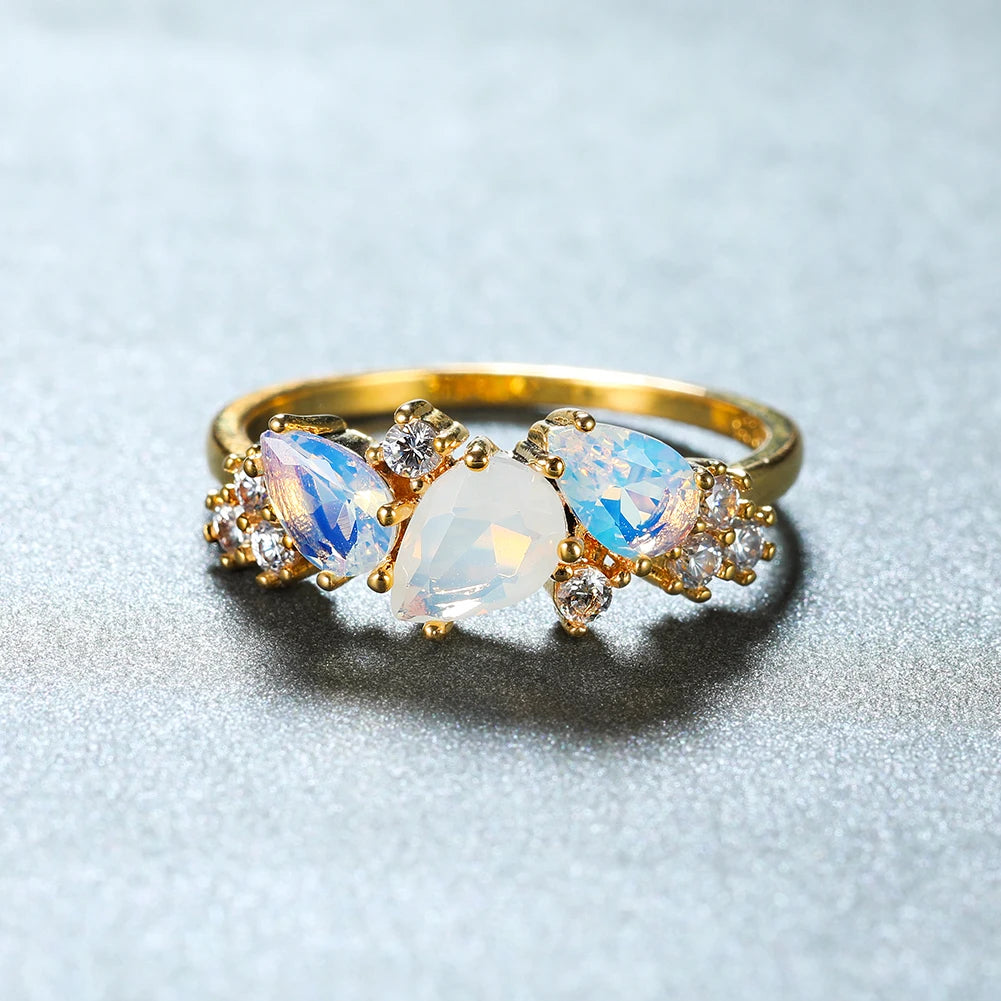 SELENITINE | ANILLO TRINITY DE PIEDRA LUNAR