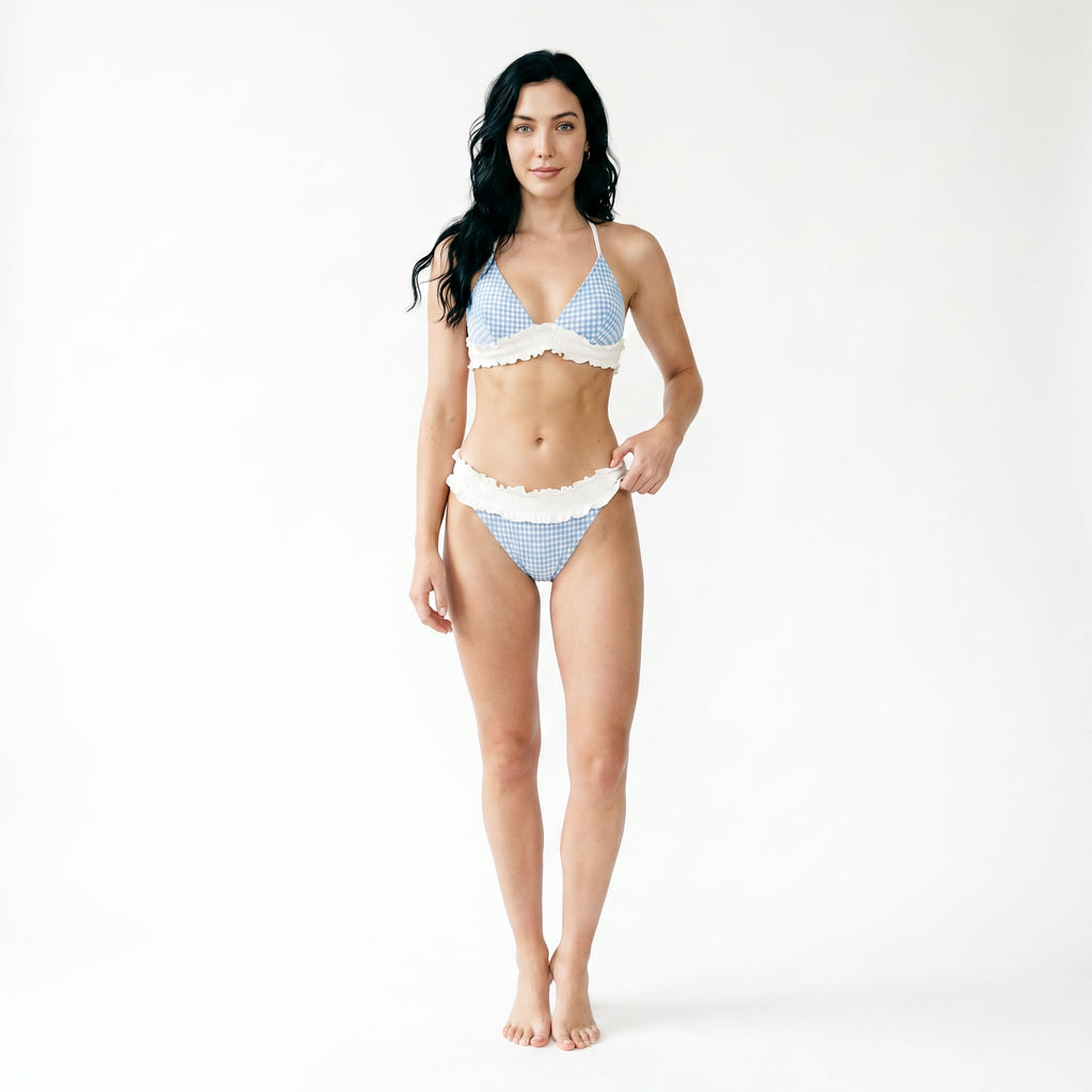 Set Bikini Azul Bicolor Adorable
