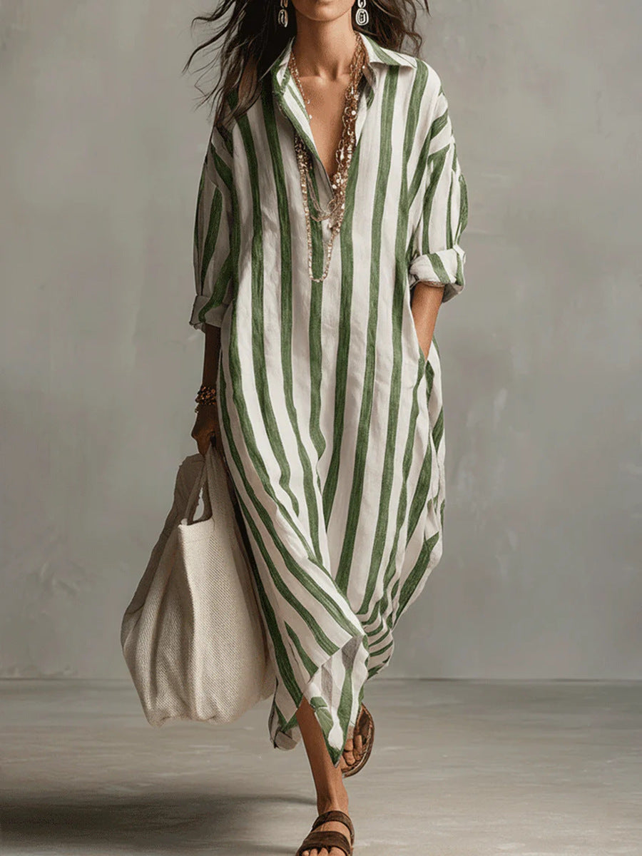 Vestido maxi de lino ligero y fresco