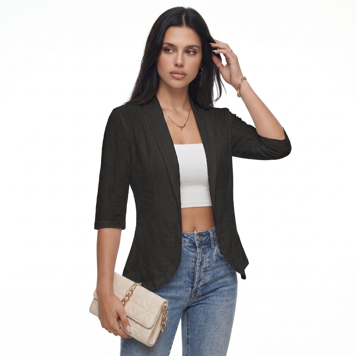 OEILLETINE | BLAZER CON CALADO