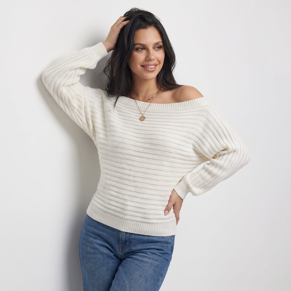 EPAULINE | SUETER OFF-SHOULDER