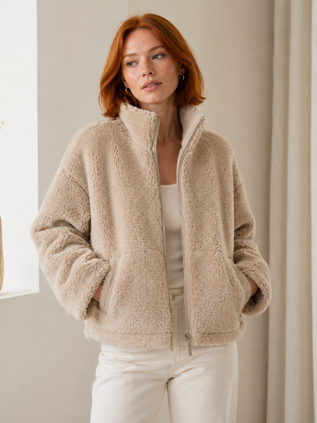 Chaqueta de invierno suave y cálida