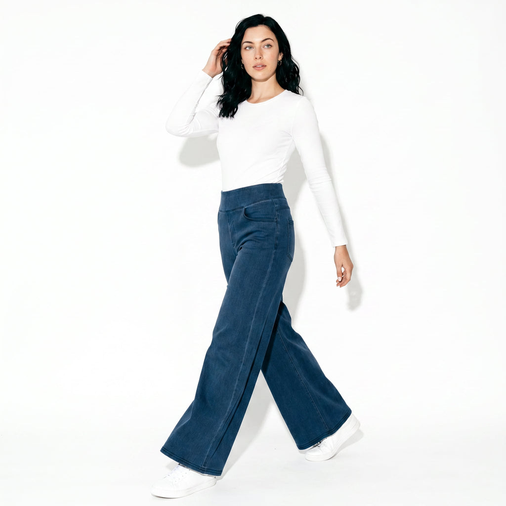 Pantalones cómodos, de cintura alta y elásticos