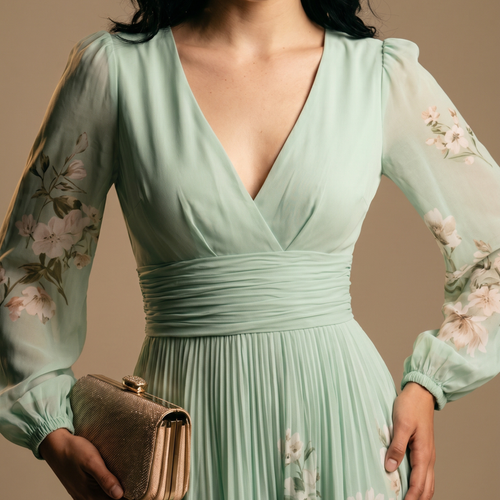 Altea | Vestido midi en verde salvia