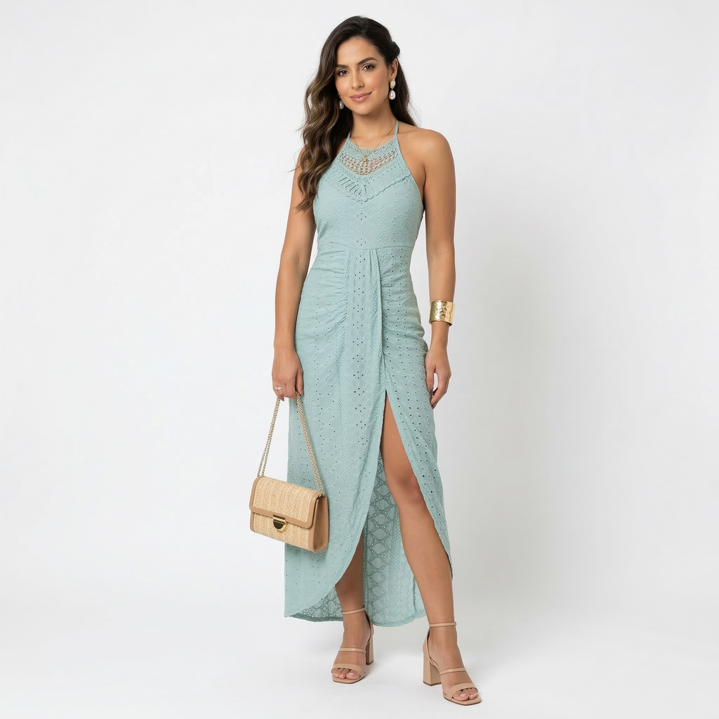 Vestido cruzado fluido