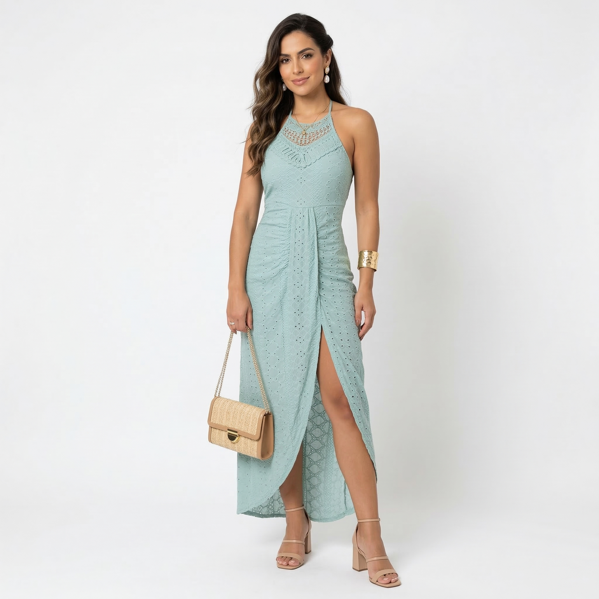 Vestido cruzado fluido