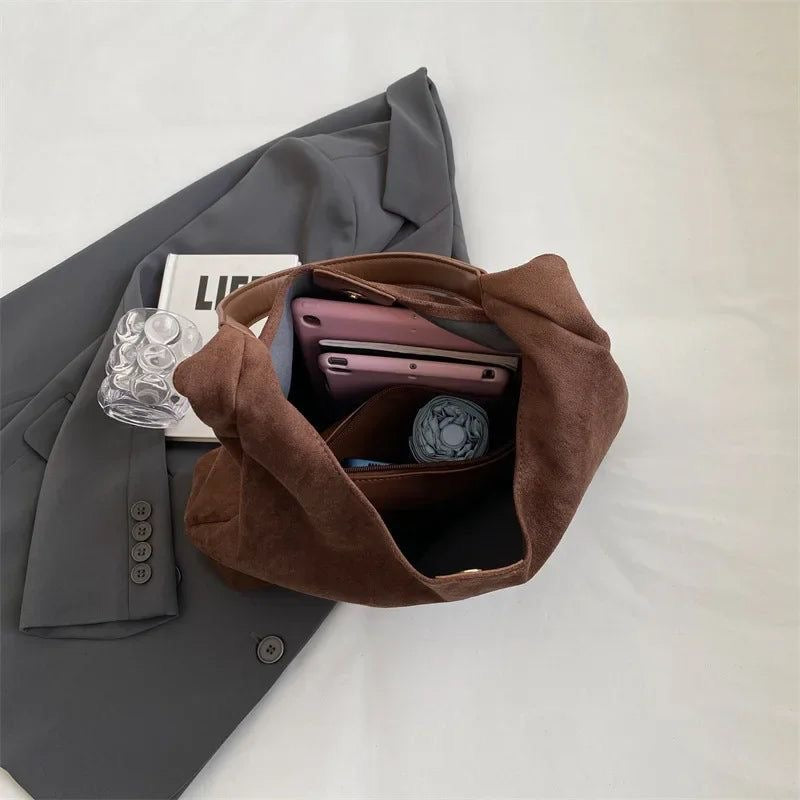 Bolso tote de ante