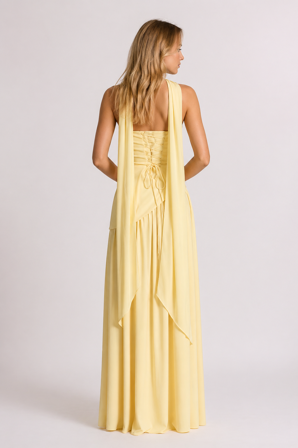 Vestido de noche elegante sin tirantes