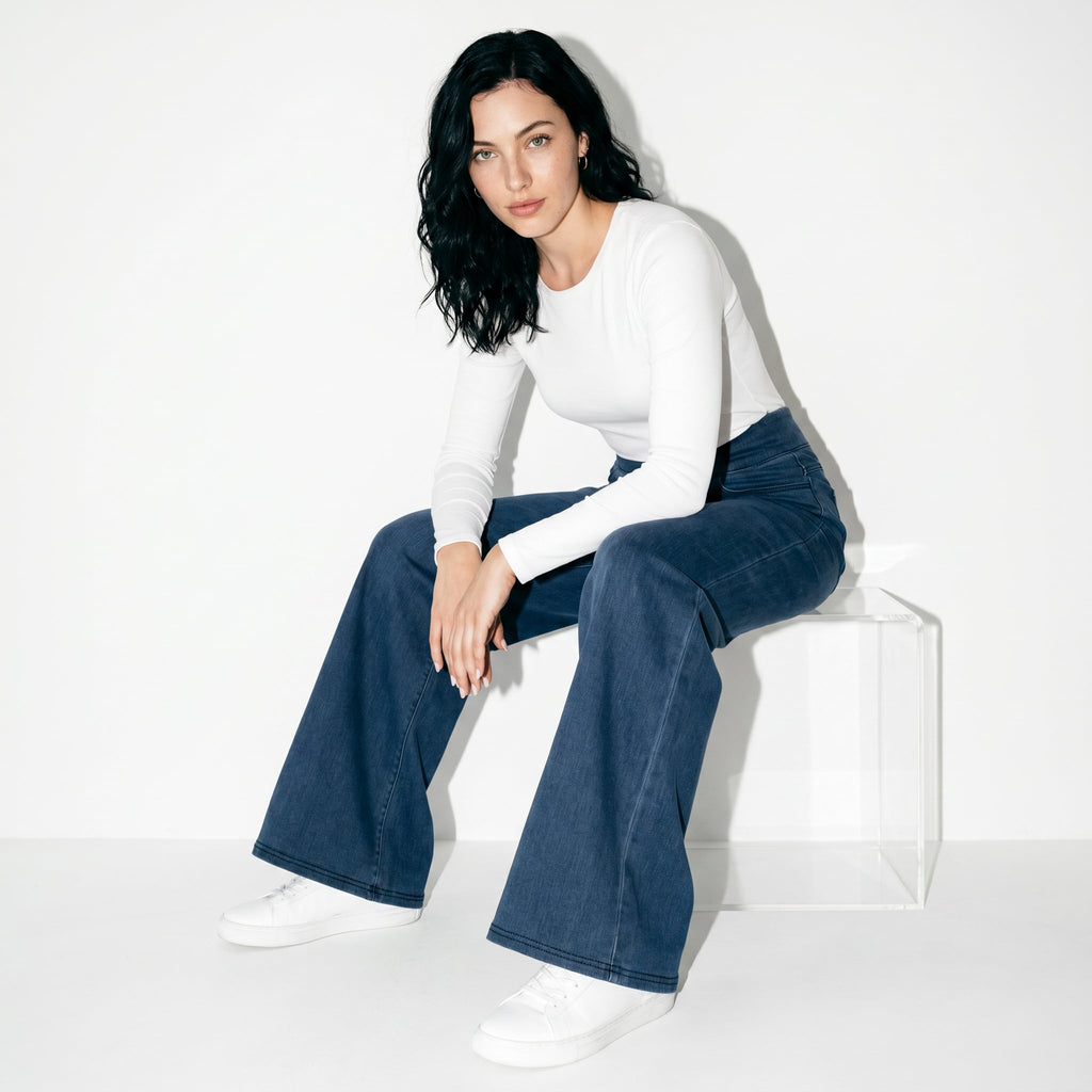 Pantalones cómodos, de cintura alta y elásticos