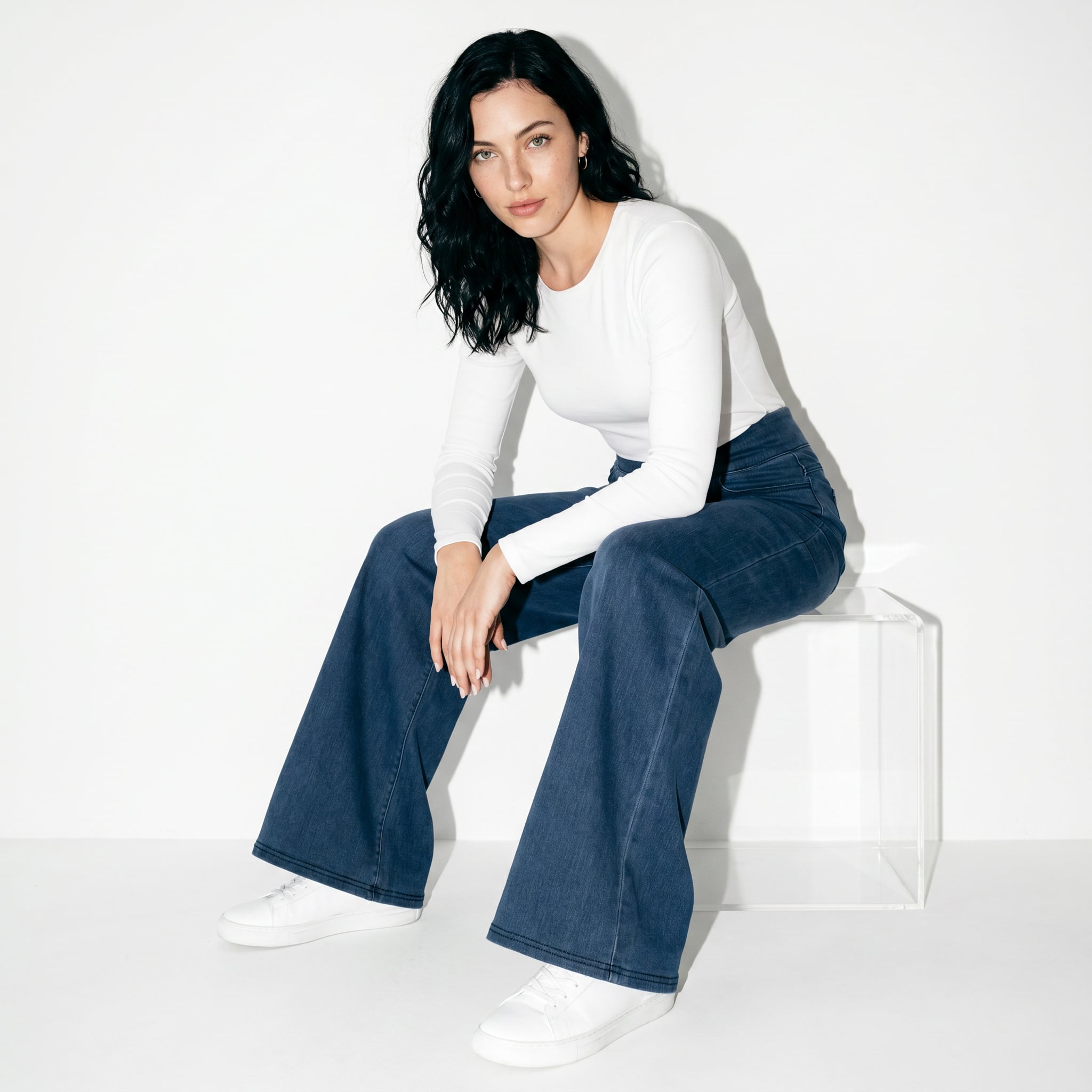 Pantalones cómodos, de cintura alta y elásticos